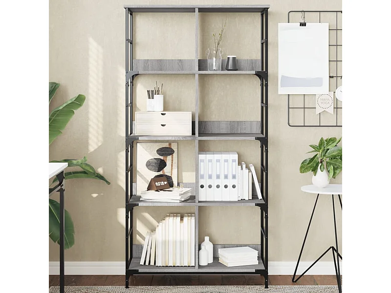 Bibliothèque | Etagère de rangement | Meuble de rangement sonoma gris 78,5x33x153 cm bois d'ingénierie