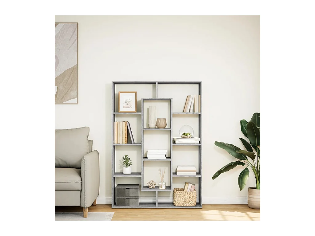 Bibliothèque | Etagère de rangement | Meuble de rangement sonoma gris 102x29x143 cm bois d'ingénierie