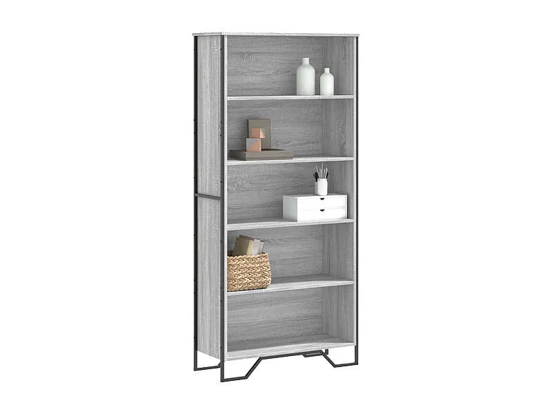 Bibliothèque | Etagère de rangement | Meuble de rangement sonoma gris 80x31x169 cm bois d'ingénierie
