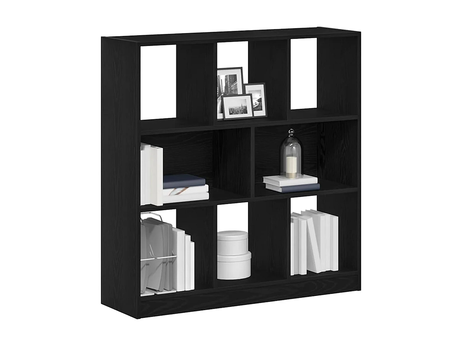 Bibliothèque | Etagère de rangement | Meuble de rangement chêne noir 97,5x29,5x100 cm bois d'ingénierie