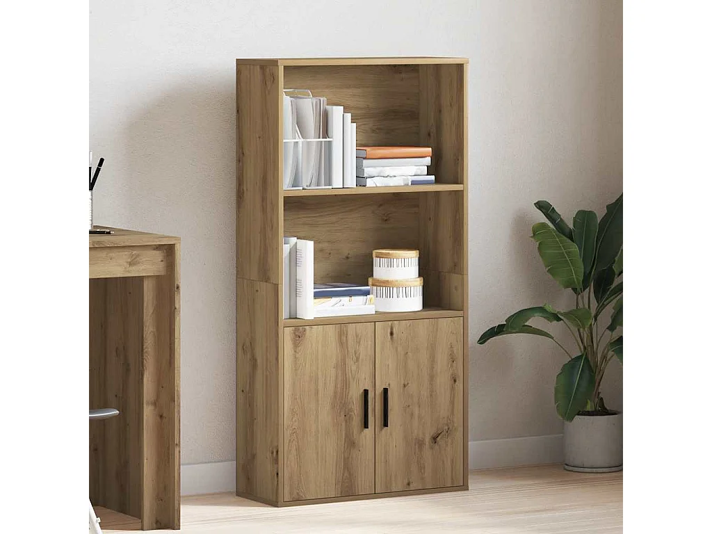 Libreria | Scaffale | Mobile di stoccaggio Rovere Artigianale 60x24x120 cm in Truciolato