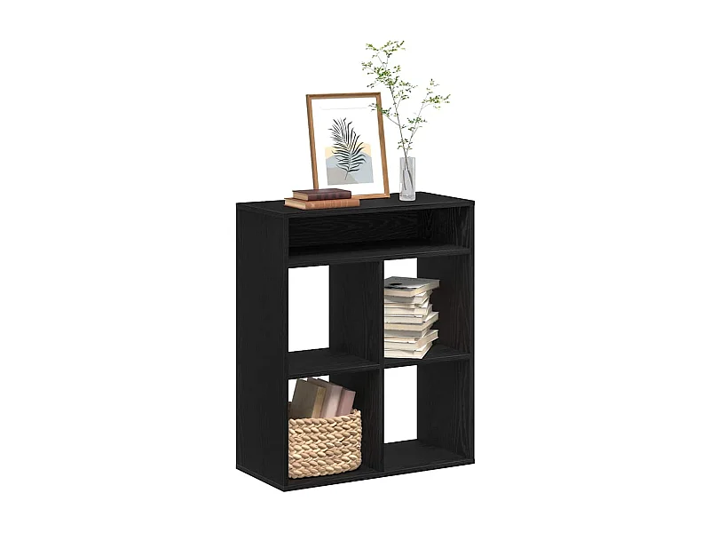Bibliothèque | Etagère de rangement | Meuble de rangement noir 66x31x80 cm bois d'ingénierie