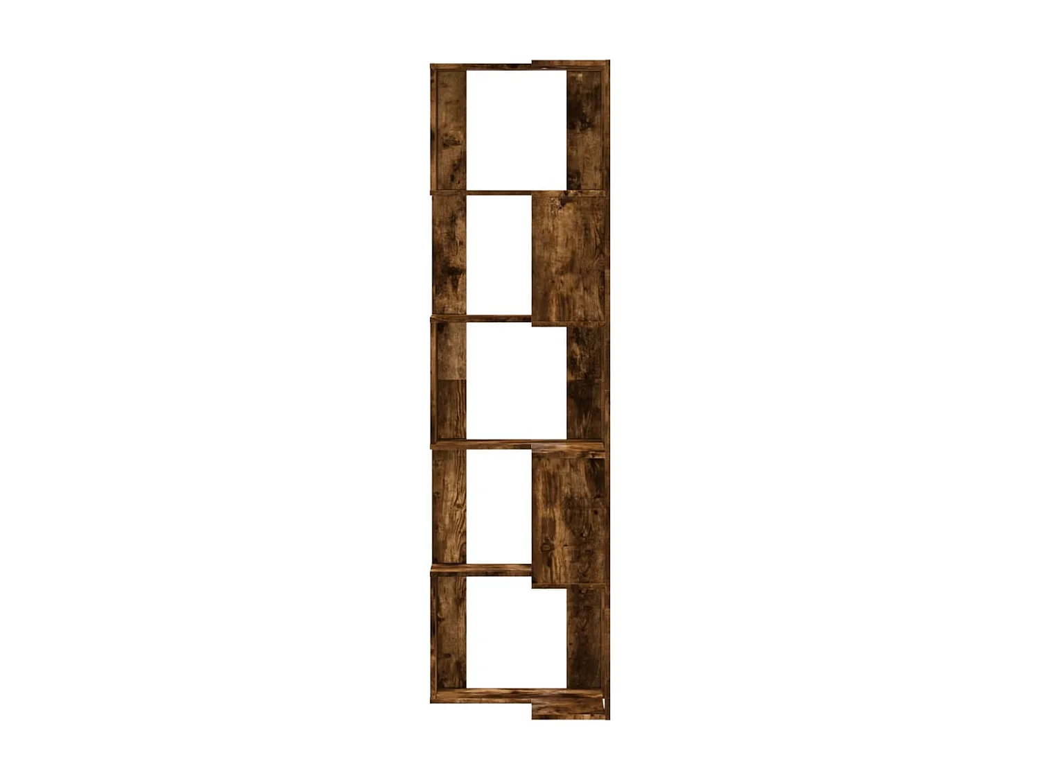 Libreria | Scaffale | Mobile di stoccaggio Angolare 5Ripiani Rovere Fumo 50x50x179 cm Multistrato