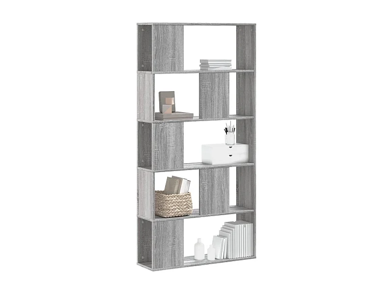 Bibliothèque | Etagère de rangement | Meuble de rangement 5 niveaux sonoma gris bois d'ingénierie