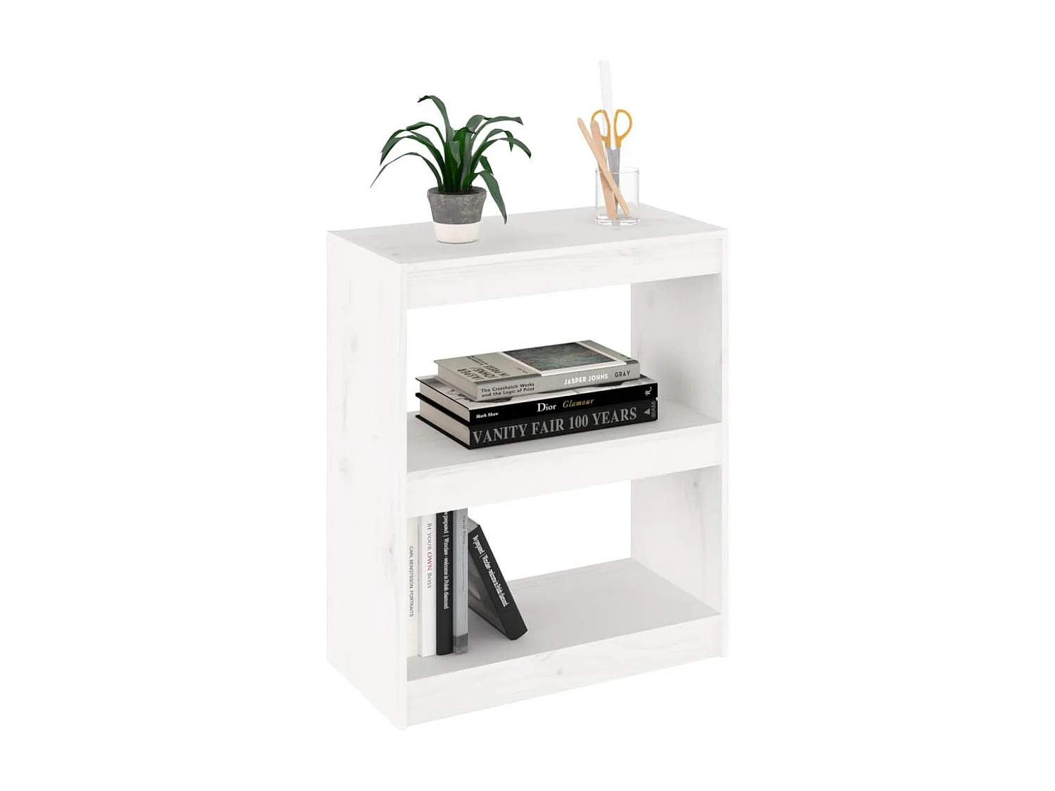 Bibliothèque | Etagère de rangement | Meuble de rangement Blanc 60x30x71,5 cm Pin massif