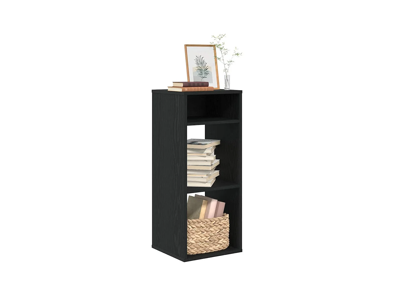 Libreria | Scaffale | Mobile di stoccaggio Nera 34x31x80 cm in Legno Multistrato