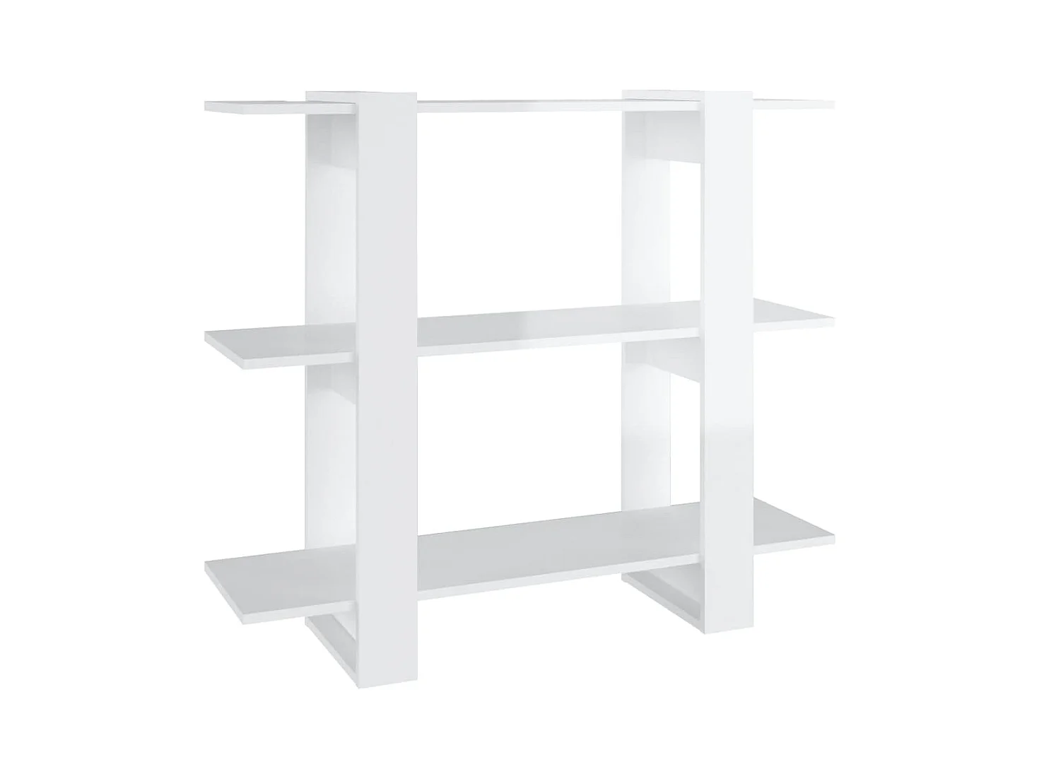 Bibliothèque | Etagère de rangement | Meuble de rangement Blanc brillant 100x30x87 cm