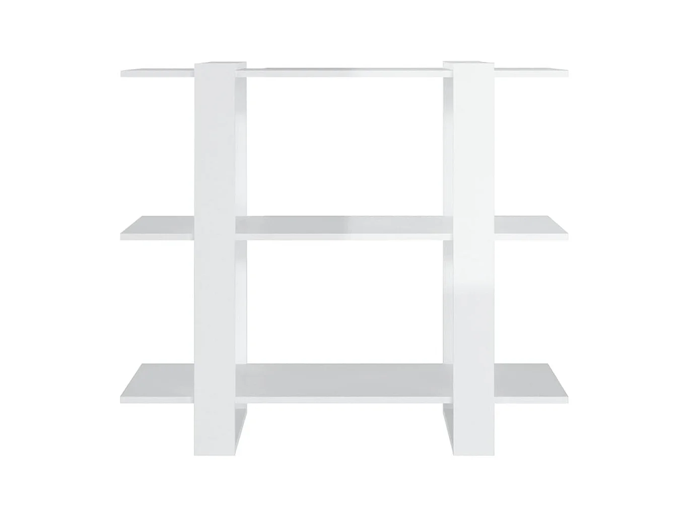 Bibliothèque | Etagère de rangement | Meuble de rangement Blanc brillant 100x30x87 cm