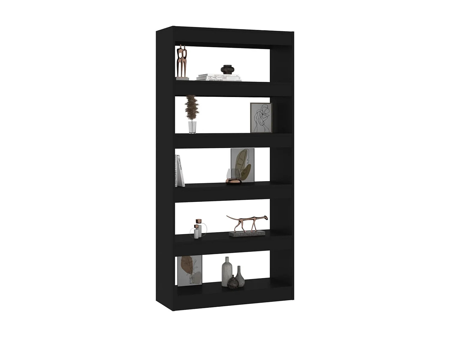 Bibliothèque | Etagère de rangement | Meuble de rangement Noir Bois d'ingénierie