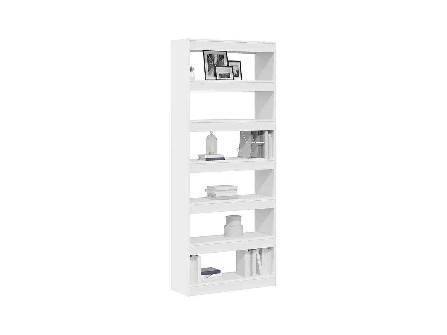Bibliothèque | Etagère de rangement | Meuble de rangement blanche 80x30x198 cm
