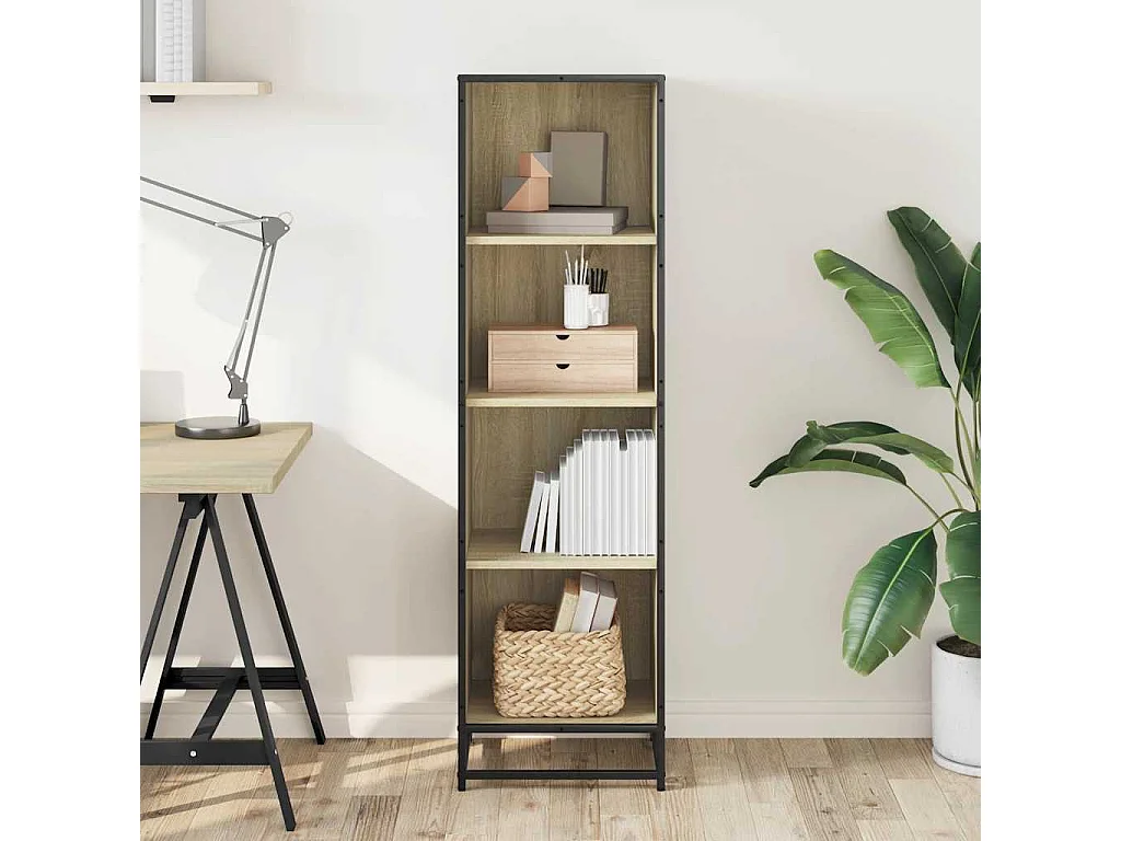 Libreria | Scaffale | Mobile di stoccaggio Rovere Sonoma 40x35x139 cm in Legno Multistrato