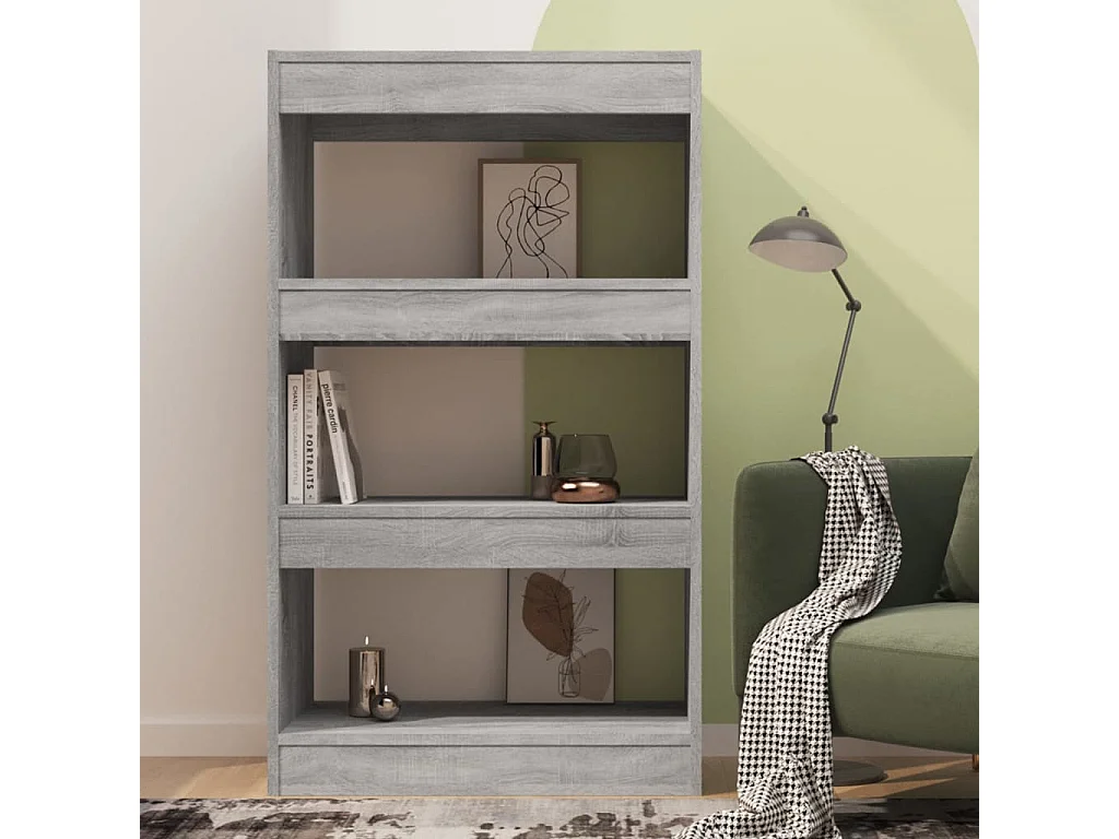 Bibliothèque | Etagère de rangement | Meuble de rangement Sonoma gris Bois d'ingénierie