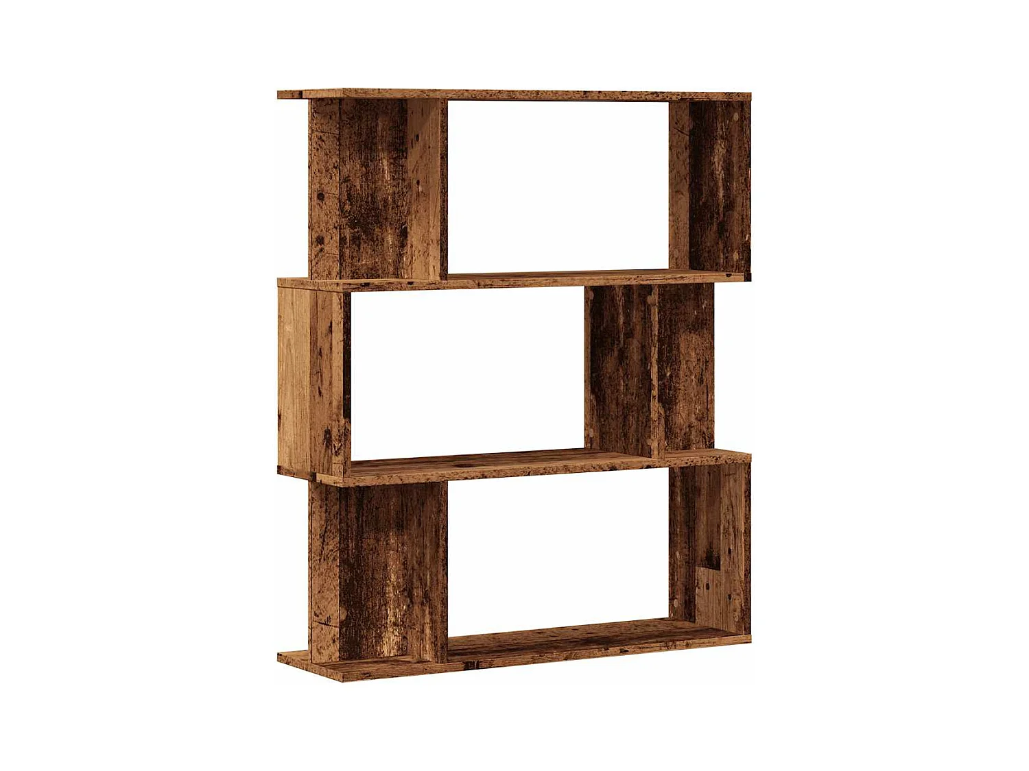 Bibliothèque | Etagère de rangement | Meuble de rangement vieux bois 80x24x96 cm bois d'ingénierie
