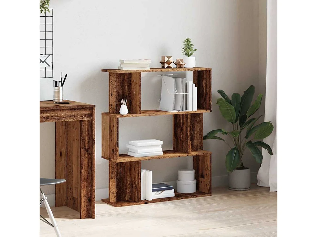 Libreria | Scaffale | Mobile di stoccaggio in Legno Antico 80x24x96 cm in Legno Multistrato