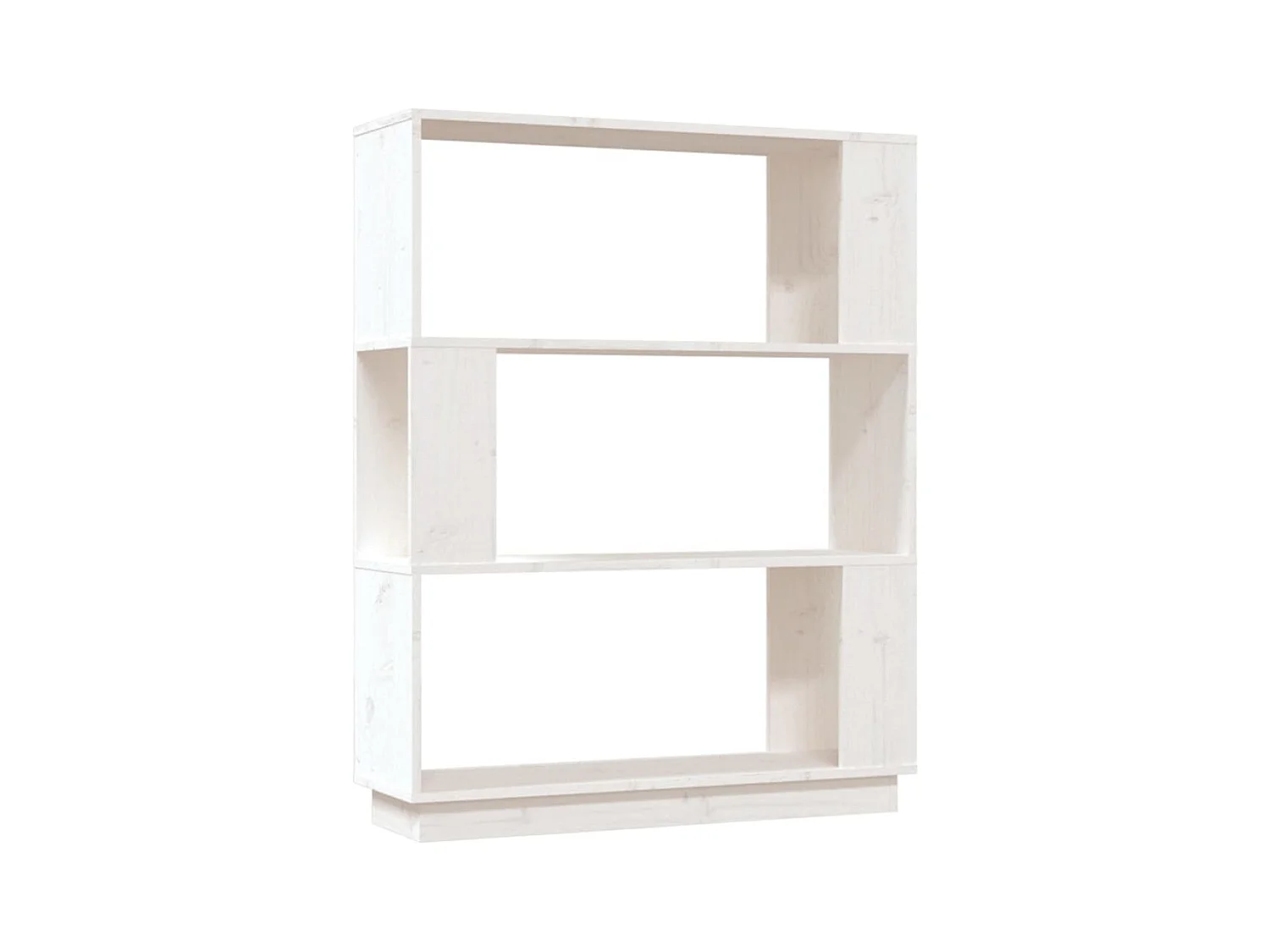 Libreria | Scaffale | Mobile di stoccaggio Divisorio Bianco 80x25x101 cm Legno Massello di Pino