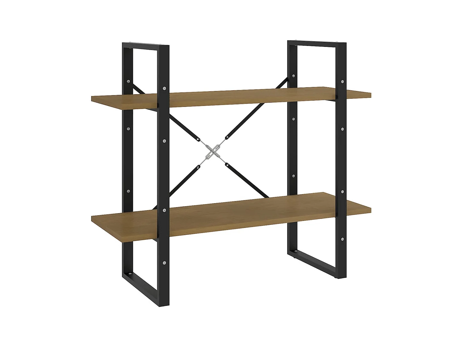 Bibliothèque | Etagère de rangement | Meuble de rangement à 2 niveaux 80x30x70 cm bois de pin massif
