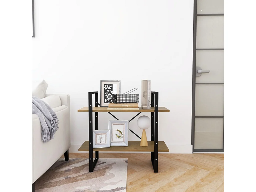 Libreria | Scaffale | Mobile di stoccaggio a 2 Ripiani 80x30x70 cm in Legno Massello di Pino