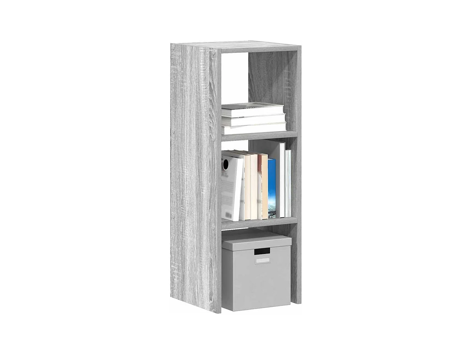 Bibliothèque | Etagère de rangement | Meuble de rangement empilable sonoma gris 30x30x80 cm bois ingénierie