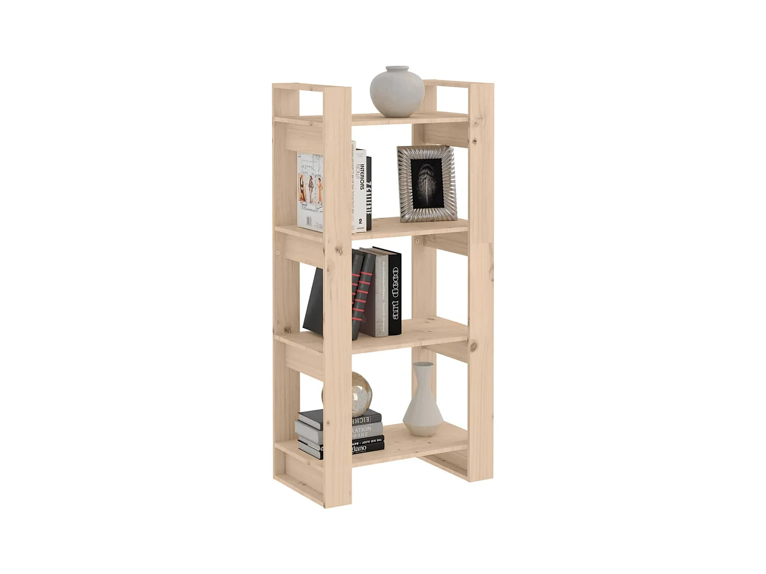 Bibliothèque | Etagère de rangement | Meuble de rangement 60x35x125 cm Bois massif