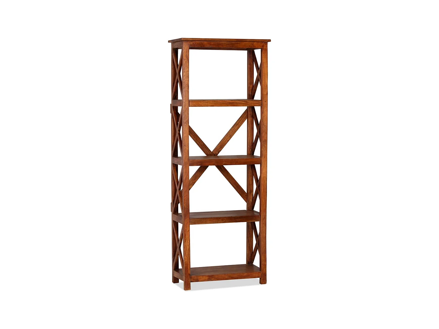 Bibliothèque | Etagère de rangement | Meuble de rangement Bois massif d'acacia et finition miel 60x30x160 cm