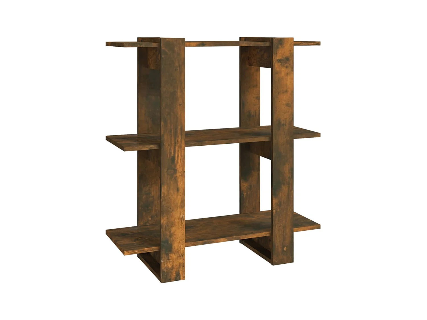 Bibliothèque | Etagère de rangement | Meuble de rangement Chêne fumé 80x30x87 cm