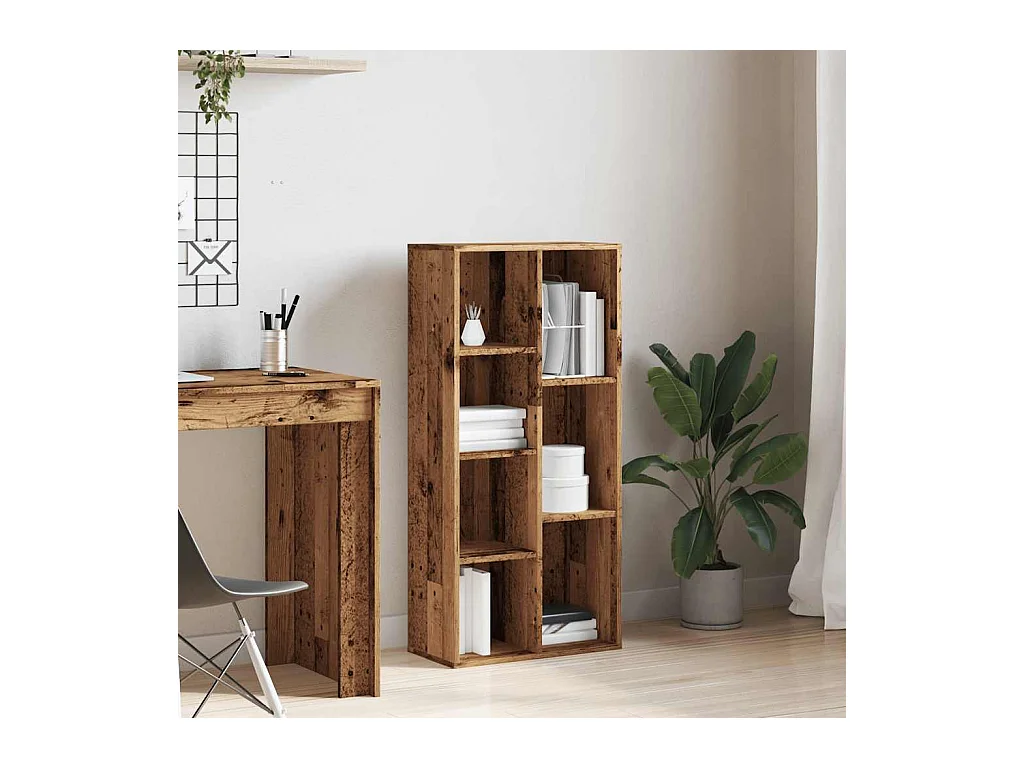 Libreria | Scaffale | Mobile di stoccaggio Legno Antico 50x25x104 cm