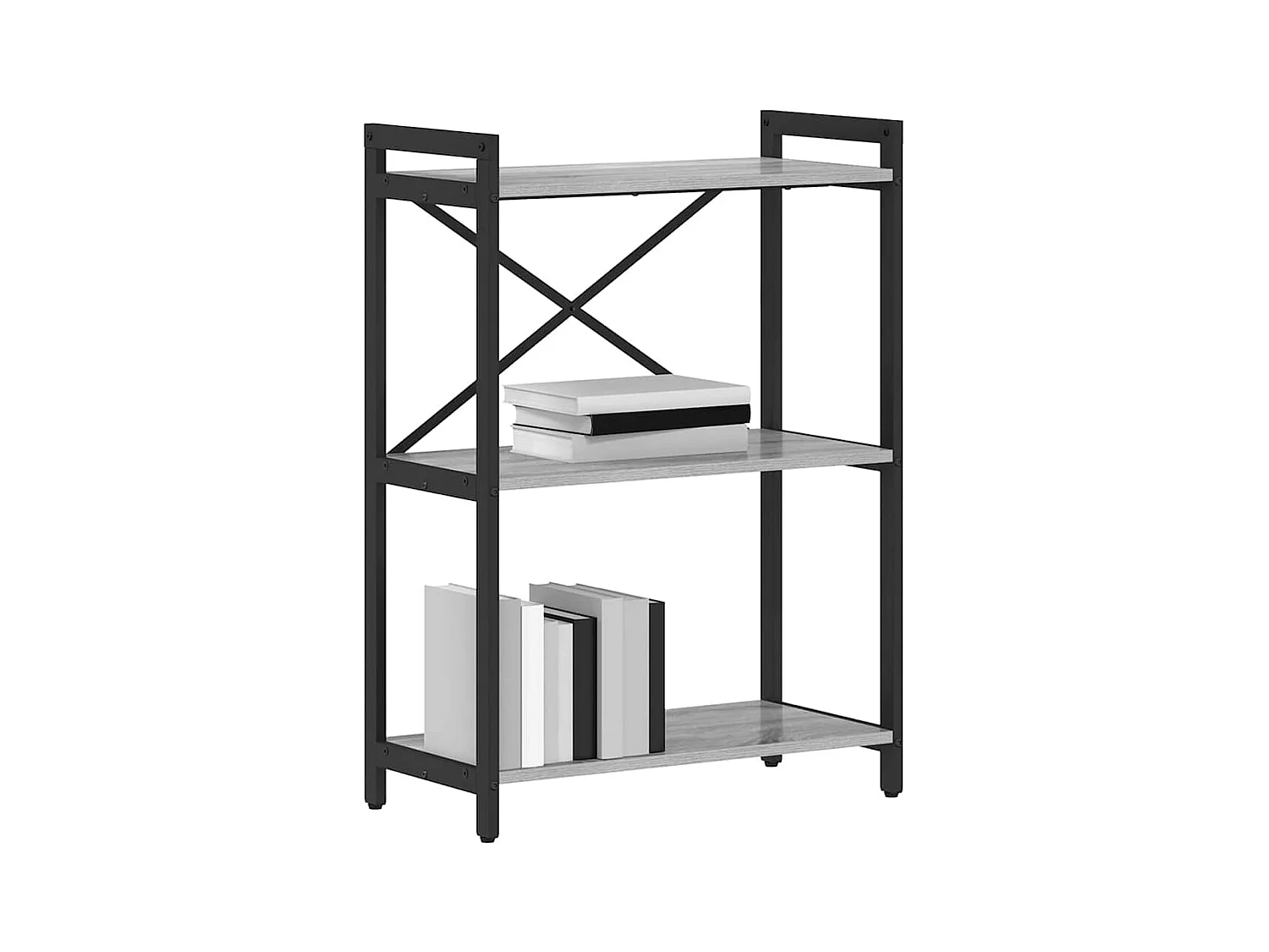 Bibliothèque | Etagère de rangement | Meuble de rangement Sonoma gris 60 x 30 x 83 cm Bois d'ingénierie