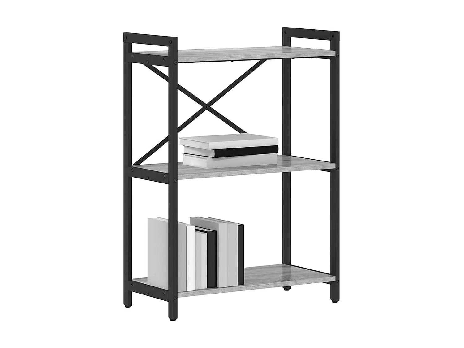 Libreria | Scaffale | Mobile di stoccaggio Grigio sonoma 60 x 30 x 83 cm Legno multistrato