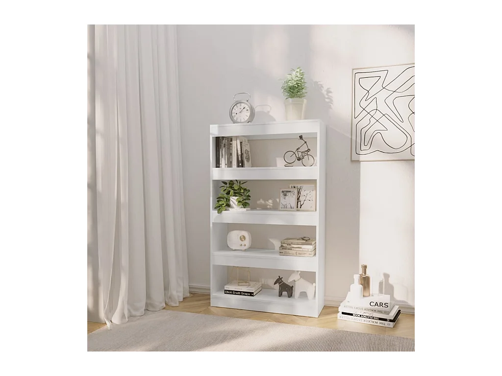 Bibliothèque | Etagère de rangement | Meuble de rangement Blanc brillant bois ingénierie