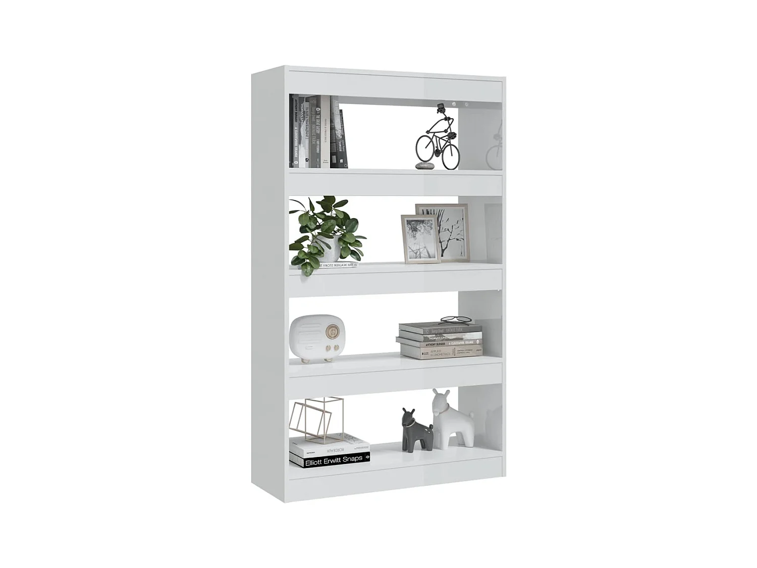 Bibliothèque | Etagère de rangement | Meuble de rangement Blanc brillant bois ingénierie