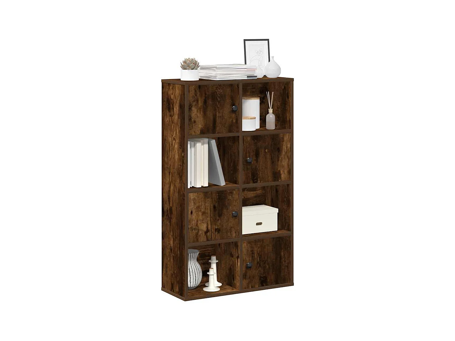 Bibliothèque | Etagère de rangement | Meuble de rangement chêne fumé 60x24x101,5 cm bois d'ingénierie
