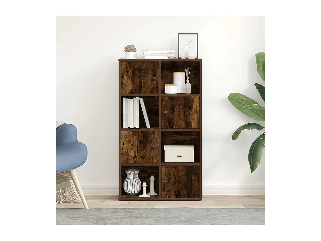 Bibliothèque | Etagère de rangement | Meuble de rangement chêne fumé 60x24x101,5 cm bois d'ingénierie