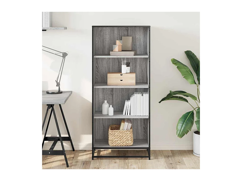 Bibliothèque | Etagère de rangement | Meuble de rangement sonoma gris 60x35x139 cm bois d'ingénierie