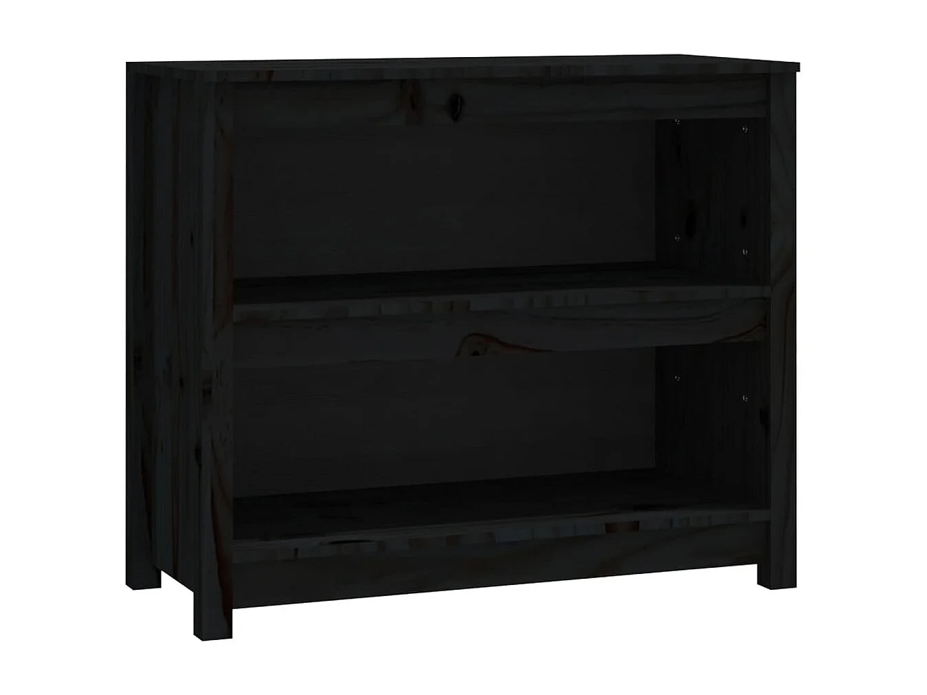 Bibliothèque | Etagère de rangement | Meuble de rangement Noir 80x35x68 cm Bois de pin massif