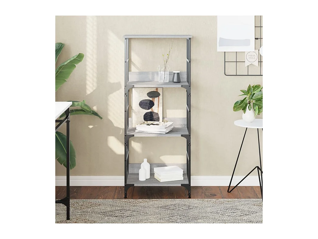 Bibliothèque | Etagère de rangement | Meuble de rangement sonoma gris 50x33x117,5 cm bois d'ingénierie