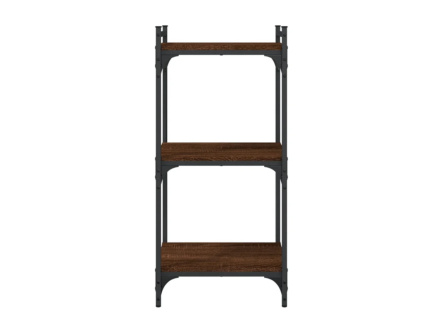 Libreria | Scaffale | Mobile di stoccaggio 3 Ripiani Rovere Marrone 40x30x86 cm Legno Multistrato