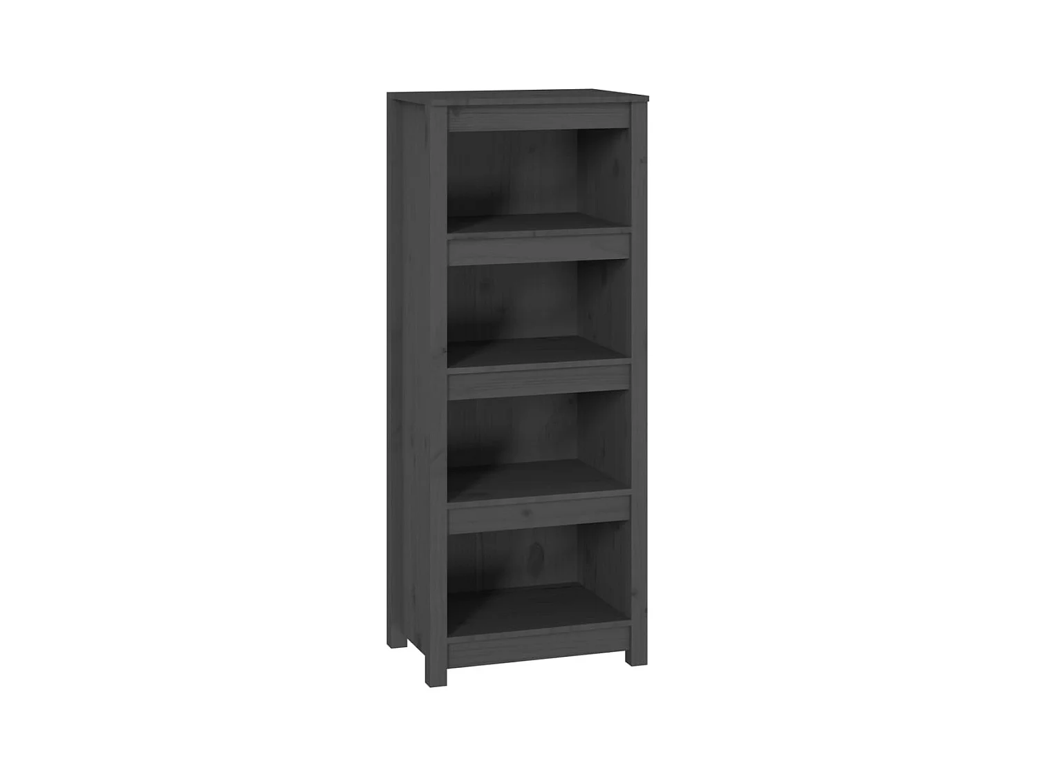 Bibliothèque | Etagère de rangement | Meuble de rangement Gris 50x35x125,5 cm Bois de pin massif