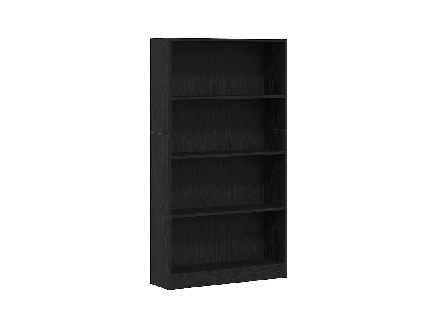 Bibliothèque | Etagère de rangement | Meuble de rangement à 4 niveaux chêne noir 80x24x143 cm