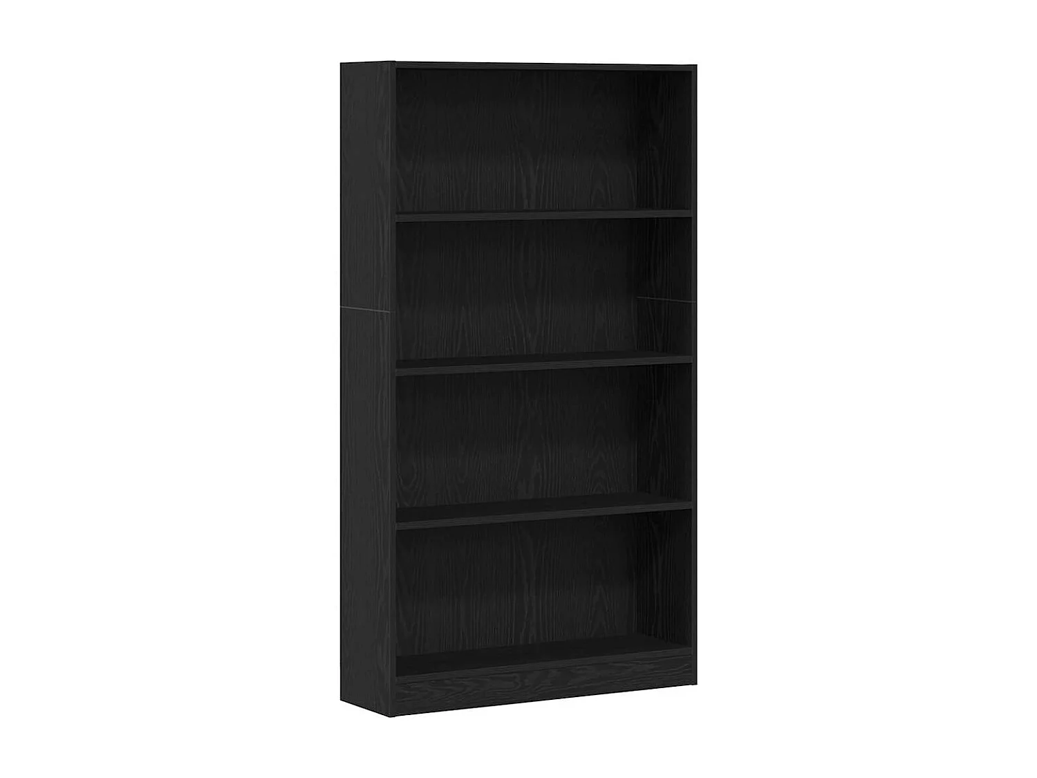 Bibliothèque | Etagère de rangement | Meuble de rangement à 4 niveaux chêne noir 80x24x143 cm