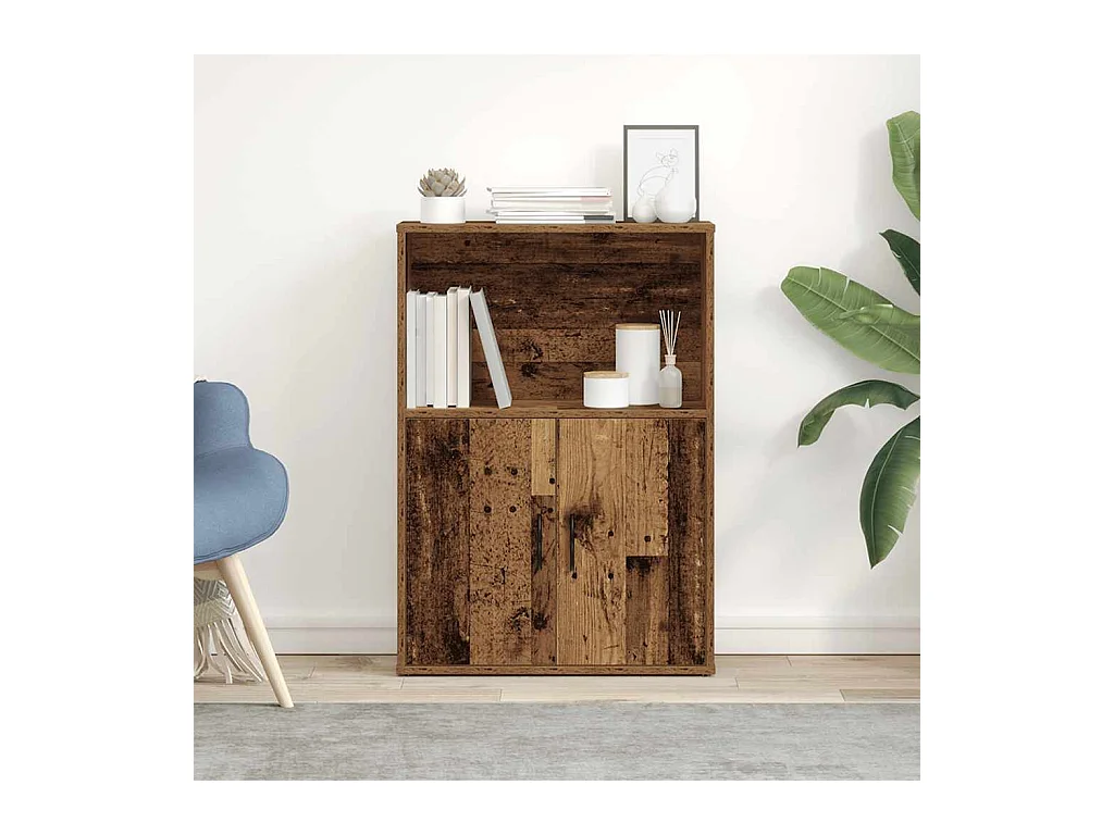 Bibliothèque | Etagère de rangement | Meuble de rangement vieux bois 60x24x85 cm bois d'ingénierie