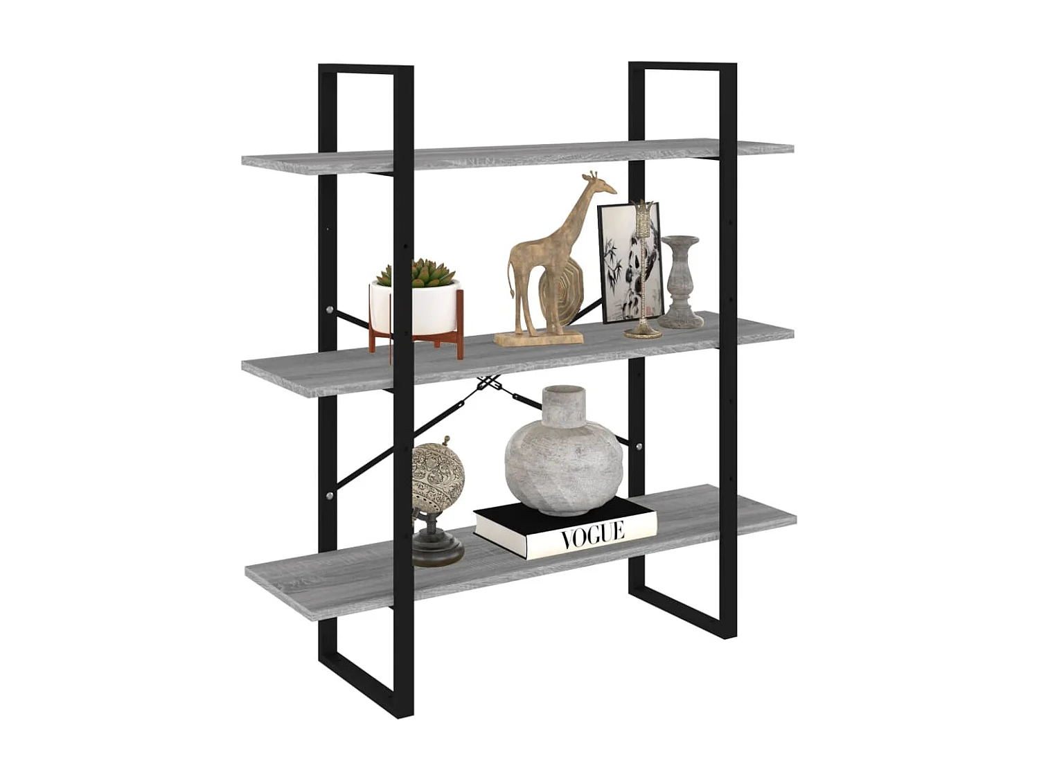 Bibliothèque | Etagère de rangement | Meuble de rangement Sonoma gris 100x30x105 cm Bois d'ingénierie