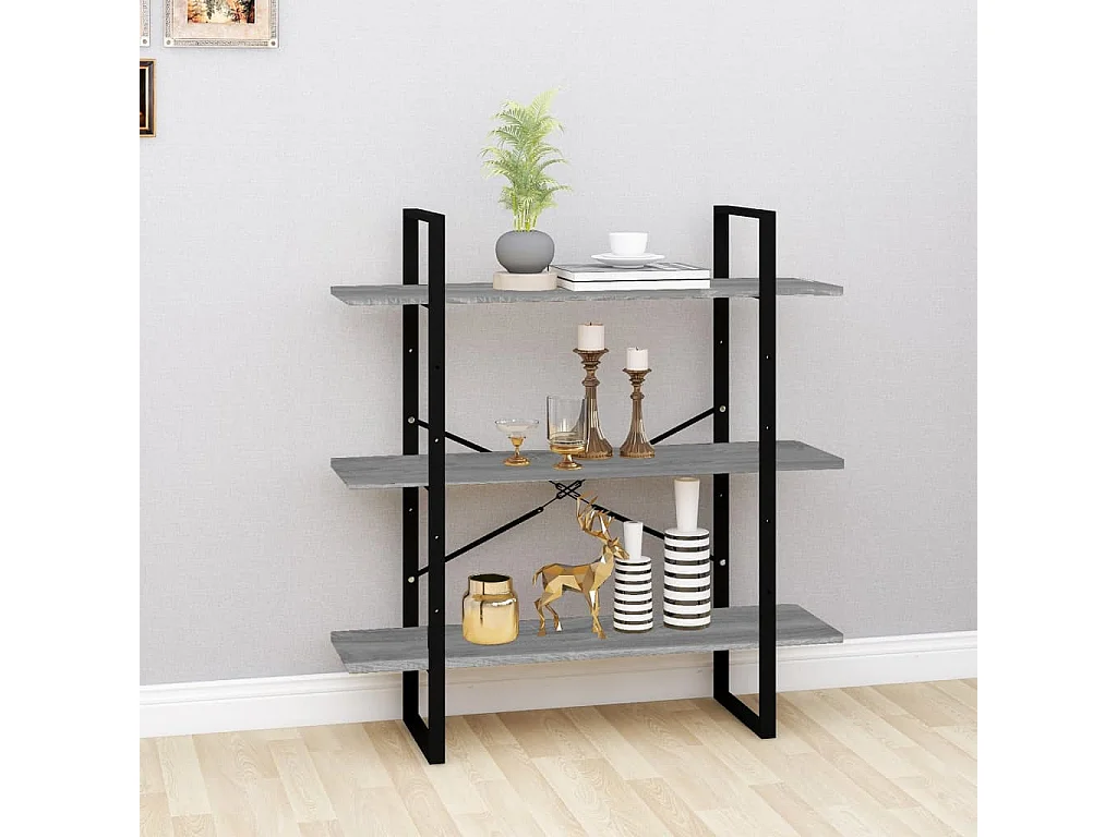 Bibliothèque | Etagère de rangement | Meuble de rangement Sonoma gris 100x30x105 cm Bois d'ingénierie