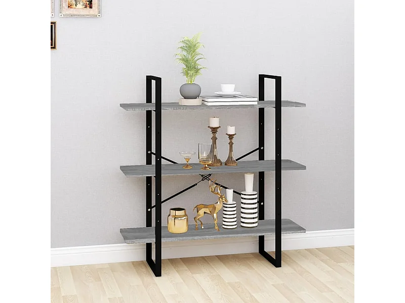 Bibliothèque | Etagère de rangement | Meuble de rangement Sonoma gris 100x30x105 cm Bois d'ingénierie