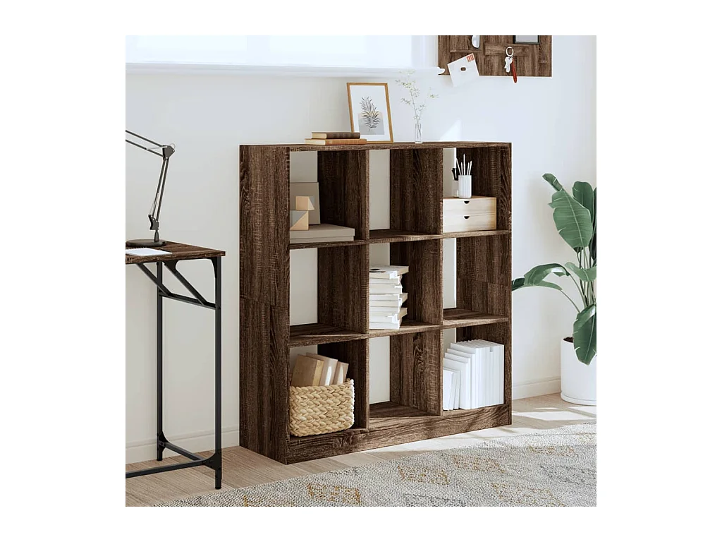 Bibliothèque | Etagère de rangement | Meuble de rangement chêne marron 102x32x108 cm bois d'ingénierie