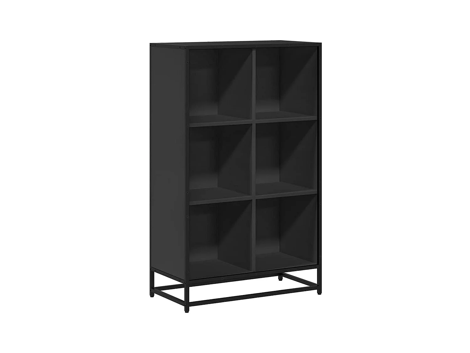 Libreria | Scaffale | Mobile di stoccaggio Nera 65,5x33x107,5 cm in Legno Multistrato