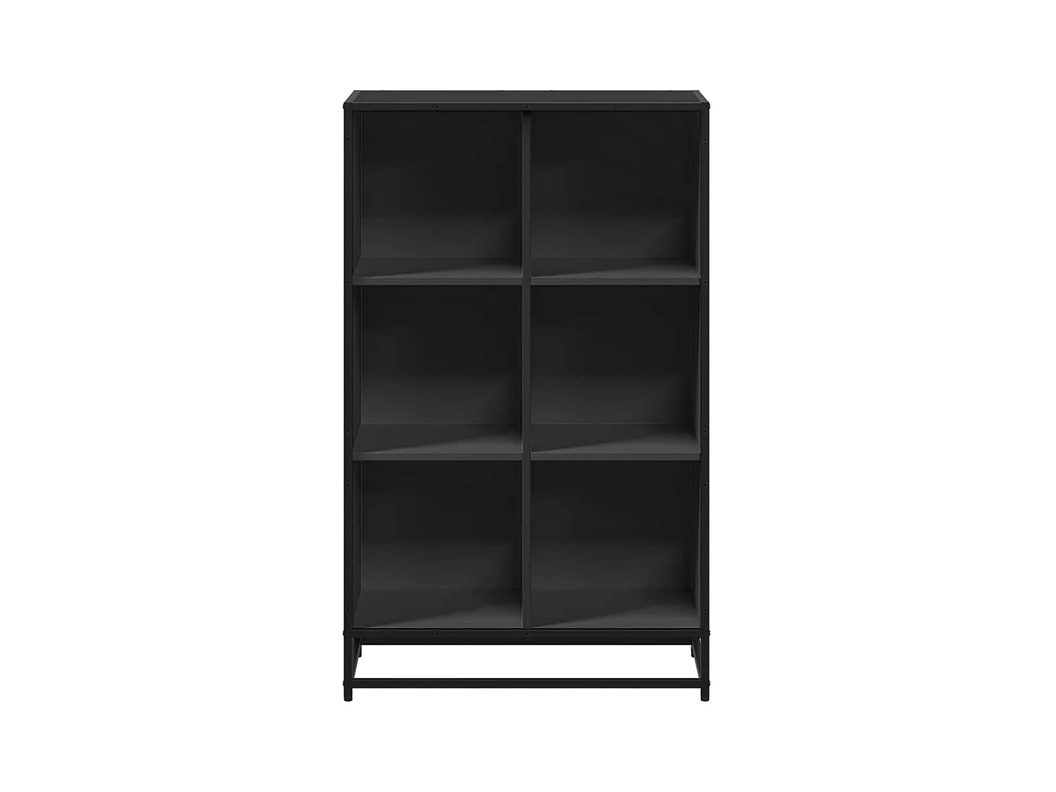 Libreria | Scaffale | Mobile di stoccaggio Nera 65,5x33x107,5 cm in Legno Multistrato