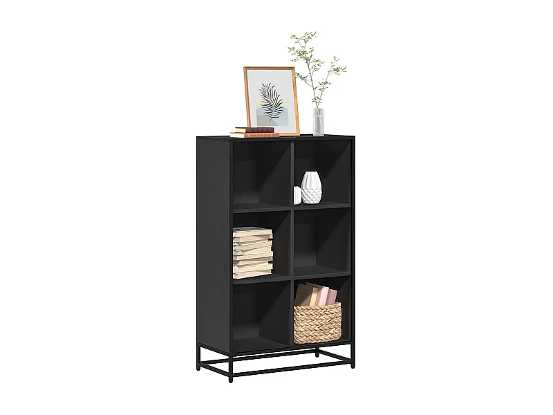 Bibliothèque | Etagère de rangement | Meuble de rangement noir 65,5x33x107,5 cm bois d'ingénierie