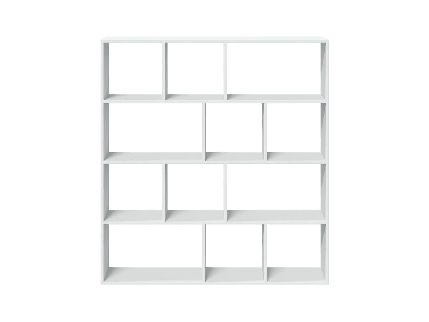 Libreria | Scaffale | Mobile di stoccaggio Bianca 132x29x141,5 cm in Legno Multistrato