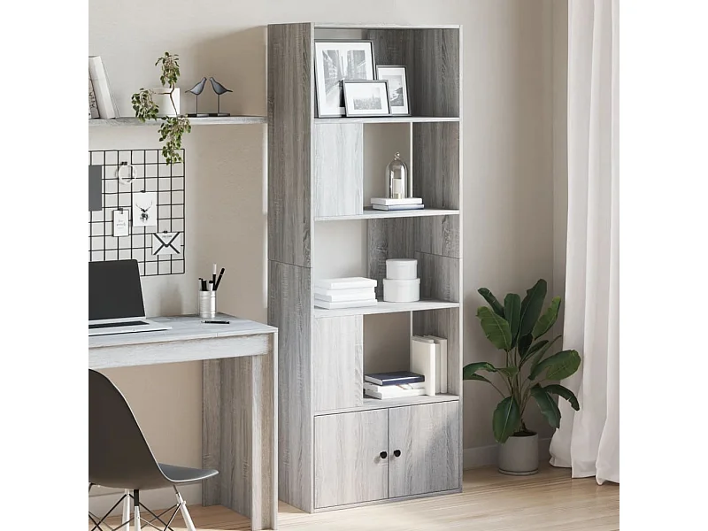 Libreria | Scaffale | Mobile di stoccaggio Grigio Sonoma 70x36x189 cm in Legno Multistrato