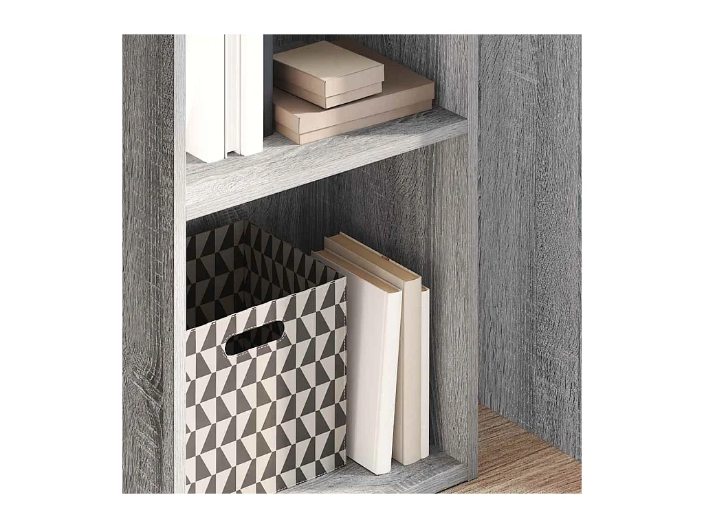 Bibliothèque | Etagère de rangement | Meuble de rangement sonoma gris 40x30x152 cm bois d'ingénierie
